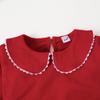 LYSMuch Toddler Baby Girl Long Sleeve Collar Shirt Peter Pan Blouse Lace Undershirt Top Solid Color Clothes5-6T, Red view 4