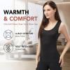 ATTIQOZI Women's Fleece Lined Thermals Underwear Tops Base Layer Tank Top Vest for Cold Weather 4,5Pairs Black/Purple/Pink/Red M view 2