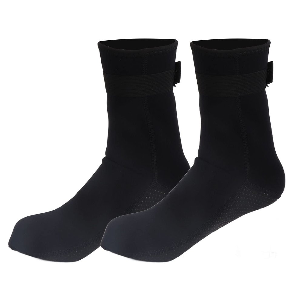 Locadence 3mm Neoprene Diving Wetsuit Socks, Waterproof Breathable Stretchy Slip Resistance Warmth Diving Socks for Swimming and Wading (S)