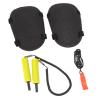 Fishing Ice Picks Set, Ice Fishing Safety Tool Retractable Ice Picks Hard EVA Knee Pads and Non Nuclear Whistle for Outdoor (Yellow) view 1