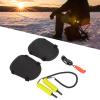 Fishing Ice Picks Set, Ice Fishing Safety Tool Retractable Ice Picks Hard EVA Knee Pads and Non Nuclear Whistle for Outdoor (Yellow) view 2