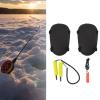 Fishing Ice Picks Set, Ice Fishing Safety Tool Retractable Ice Picks Hard EVA Knee Pads and Non Nuclear Whistle for Outdoor (Yellow) view 3