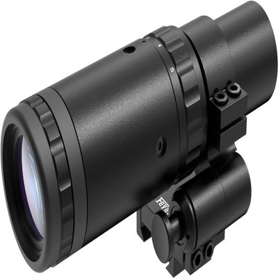 Feyachi M57 1.5X - 5X Magnification Red Dot Magnifier with Focus Adjustment and Flip to Right Side Mount, Color Black