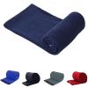Fleece Sleeping Bag Liner, Camping Sleep Bag Travel Sheet with Zipper,Lightweight Travel Camping Sheet Sleep.(Navy Blue