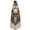 WHJYYXDE fire Skull Printing Halloween hooded cape Hooded Cloak Suitable for cosplay costumes, Christmas parties view 4