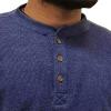 Men Waffle Thermal Henley Shirt Fashion 3-Button Long Sleeve Shirts Casual Pullover Athletic Tee Shirts (Large,Dark Blue) view 3