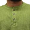 Men Waffle Thermal Henley Shirt Fashion 3-Button Long Sleeve Shirts Casual Pullover Athletic Tee Shirts (Large,Green) view 3