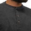 Men Waffle Thermal Henley Shirt Fashion 3-Button Long Sleeve Shirts Casual Pullover Athletic Tee Shirts (Large,Black) view 3