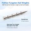 Fishfun 12/20pcs Tungsten Nail Weights for Neko Wacky Rig Fishing, Insert Pencil Worm Sinkers for Bass Fishing, 7/64oz, 20pcs view 4