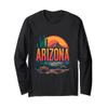 Arizona Desert Landscape Sunset Cacti Nature Lovers Long Sleeve T-Shirt view 1
