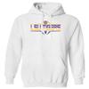 CornBorn LSU Tigers Hoodie Sweatshirt - Hooded Fleece Striped Tigers Football Laces - White - Large view 1