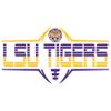 CornBorn LSU Tigers Hoodie Sweatshirt - Hooded Fleece Striped Tigers Football Laces - White - Large view 2