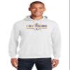 CornBorn LSU Tigers Hoodie Sweatshirt - Hooded Fleece Striped Tigers Football Laces - White - Large view 3