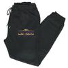 CornBorn LSU Jogger Sweatpants - Premium Fleece Striped Tigers Football Laces - Black - XL view 1