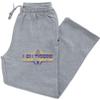 CornBorn Louisiana State University Sweatpants - Premium Fleece Striped Tigers Football Laces - Gray - Medium view 1