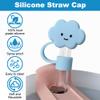 5 PCS Stanley Cup Accessories - Including Water Bottle Silicone Cup Boot for 30/40 oz Tumbler with Handle, 0.4in (10mm) Straw Toppers, Cute Handle Charms (Blue) view 2