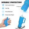 5 PCS Stanley Cup Accessories - Including Water Bottle Silicone Cup Boot for 30/40 oz Tumbler with Handle, 0.4in (10mm) Straw Toppers, Cute Handle Charms (Blue) view 3