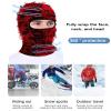 yolrdiw 2 Pieces Winter Distressed Balaclava Knitted Ski Full Face Mask for Women Men Camo Pink view 2