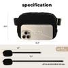 FORZAROCKET Plus Size Sherpa Fanny Pack | XL Extended Strap 70" | Gold Hardware | Women Fleece Crossbody Belt Bag view 4