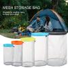 Mesh Stuff Storage Sack - Lightweight Nylon Mesh Drawstring Stuff Bag | Ultraalight Camping Mesh Stuff Storage Bag | Drawstring Storage Bag for Travelling Hiking | Stuff Sack for Camping view 4