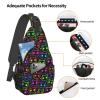 Krirteh Halloween Sling Bag For Women Men Bright Cartoon Cat Chest Bag Adjustable Crossbody Shoulder Bag Sling Backpack Casual Daypack view 4
