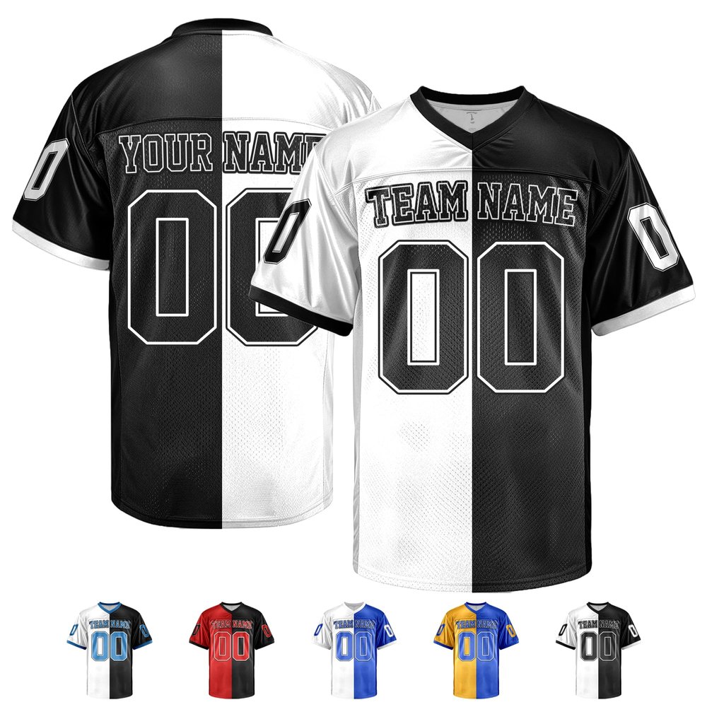 Custom House Divided Football Jersey, Custom Two Football Team Jersey, Football Jersey Uniform, Team Name and Number Football Jersey Shirt 5
