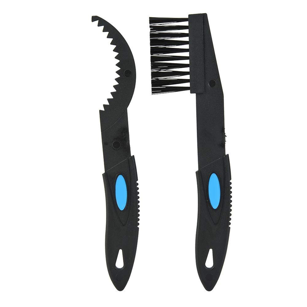 Senrusa 2pcs Bike Chain Crank Sprocket Cleaning Tool Bike Washing Brushes Tackle Kit Accessory