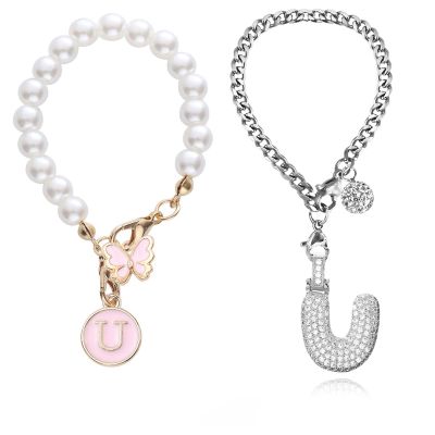 Cup Charms for Stanley Handle- Letter Charms Accessories for Stanley Handle 40 Oz Tumblers Gold Initial Keychain Water Bottle Cup with Diamond Glitter Jewelry Personalized Decorations