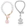 Cup Charms for Stanley Handle- Letter Charms Accessories for Stanley Handle 40 Oz Tumblers Gold Initial Keychain Water Bottle Cup with Diamond Glitter Jewelry Personalized Decorations view 1