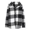 GOHRSHA Womens Plaid Shacket Fleece Sherpa Lined Jackets Hooded Long Sleeve Fuzzy Button Down Cardigan Trendy Winter Coats view 3