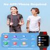 BIGGERFIVE Smart Watch for Kids, 1.8" Fitness Tracker Watch Pedometer, Heart Rate, IP68 Waterproof, Sleep Monitor, Calorie Step Counter, Puzzle Game with/Without APP for Girls Boys Teens 5-16, Nylon view 2