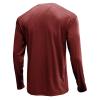 Men's Long Sleeve Basic Pullover Shirt Fashion Casual Stylish Henley Shirts Lightweight Soild Button T-Shirts (X-Large,Wine Red) view 3