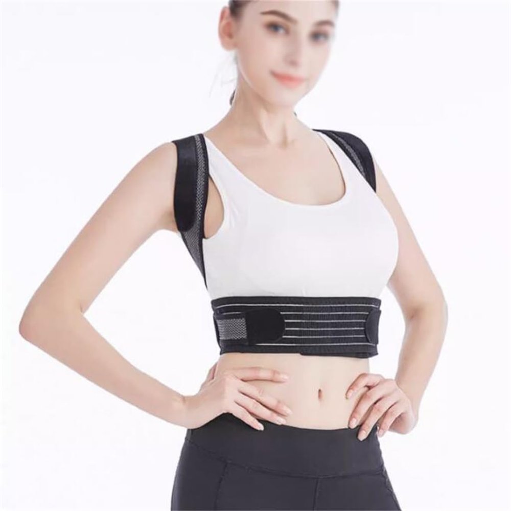 YMGSCC with Chest Correction Device with Adult Invisible Back High and Low Shoulder to Correct The Anti-Hunchback Artifact(Medium)