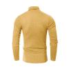 Men's Mock Turtleneck Long Sleeve T Shirts Casual Basic Half Neck Undershirt Lightweight Thermal Pullover Sweater (Large,Yellow) view 3