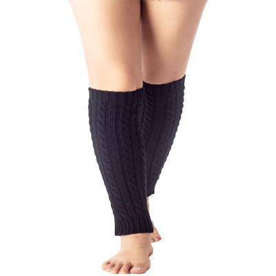 iB-iP Women's Ballet Dancer Running Aerobics Soft Stretchy Leg Warmer, Size: One Size, Navy