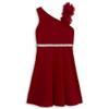 Speechless Girls' One Shoulder Skater Party Dress, Red, 8 view 3