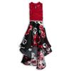 Speechless Girls' High-Low Sleeveless Party Dress, Red Lace/Black, 8 view 1