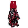 Speechless Girls' High-Low Sleeveless Party Dress, Red Lace/Black, 8 view 2
