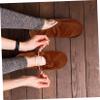 HANABASS 2pairs Bowling Shoe Covers Non-Slip Washable Flannel Protector for Adults Durable Anti-Slip Design for Women and Men Indoor Bowling Sport Accessories Brown view 3