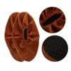 POPETPOP Non-Slip Bowling Shoe Covers for Men Washable Reusable Shoe Protectors Warm Indoor Brown view 3