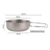 IGRIXLSD Pure Titanium Frying Pan, Portable Foldable Tableware, Suitable For Outdoor Camping, Cycling, Fishing(1200ml) view 2