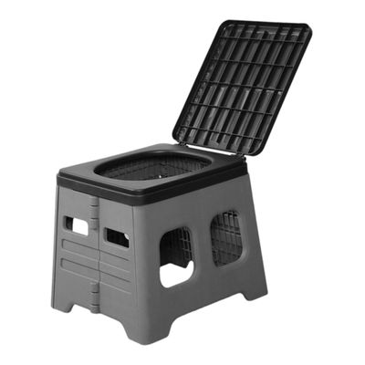 POPETPOP Outdoor Folding Toilet Chair Portable Camping Toilets Car Emergency Potty