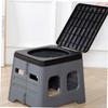 POPETPOP Outdoor Folding Toilet Chair Portable Camping Toilets Car Emergency Potty view 3