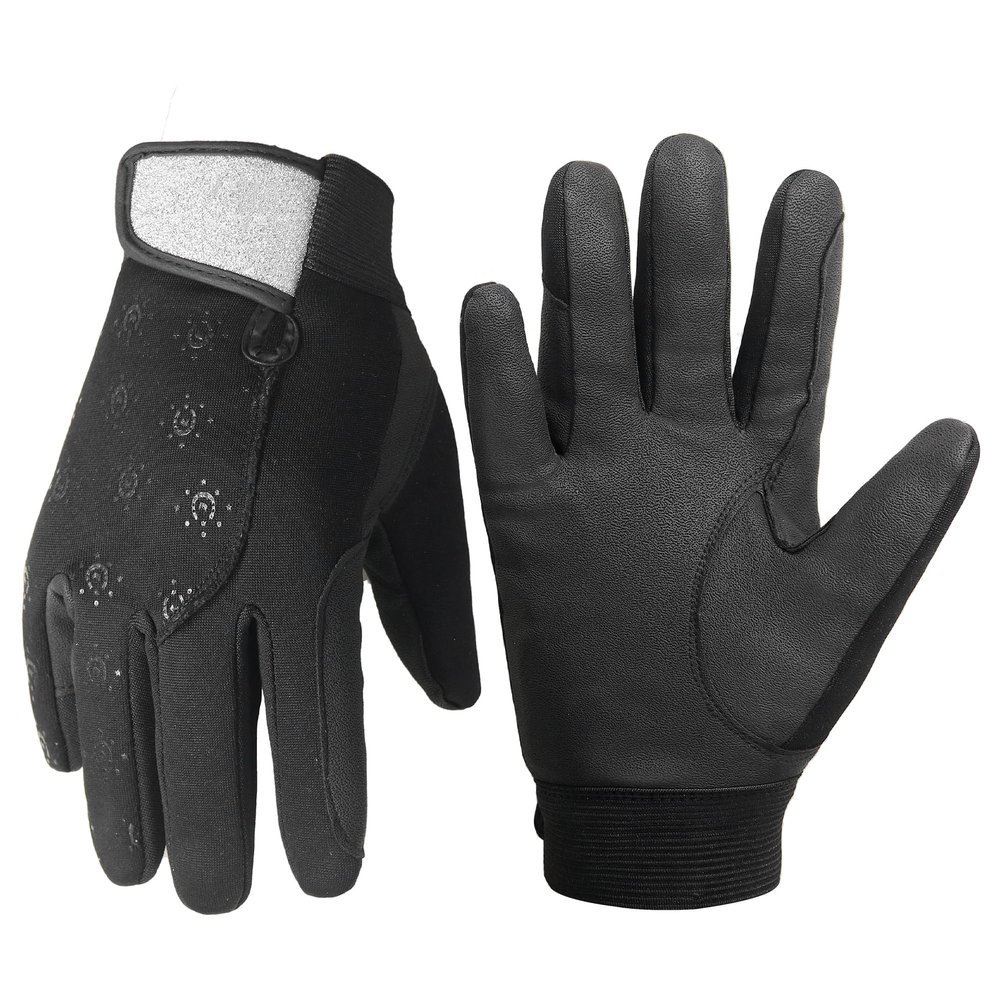 HANDLANDY Kids Equestrian Horse Riding Gloves, Soft Fleece Lining,Comfortable, Grip for Young Riders Girls Boys (Small)