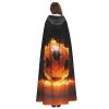 LIXLZH Soccer Print Hooded Cloak Universal Adult Cape Witch Costume Halloween Costumes Carnival Cloak view 4