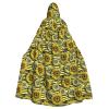 LIXLZH Bees Sunflowe Print Hooded Cloak Universal Adult Cape Witch Costume Halloween Costumes Carnival Cloak view 1