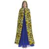 LIXLZH Bees Sunflowe Print Hooded Cloak Universal Adult Cape Witch Costume Halloween Costumes Carnival Cloak view 2