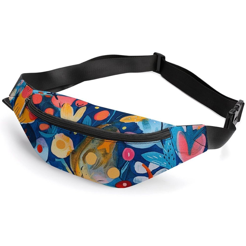 Fanny Pack for Women Men Popular Art Style Waist Pack Everywhere Belt Bag Sports Waist Bag with Adjustable Strap Fashion Hip Bum Bag for Traveling Running Workout