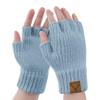 Fingerless Gloves for Women - Winter Warm Knitted Gloves Ladies Thermal Half Finger Mittens for Typing Working Driving view 1
