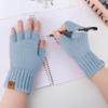 Fingerless Gloves for Women - Winter Warm Knitted Gloves Ladies Thermal Half Finger Mittens for Typing Working Driving view 4